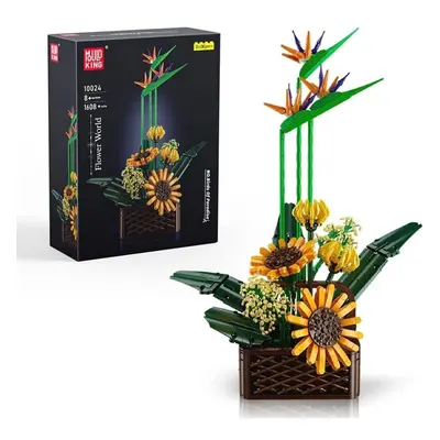 (as the picture) Mould King Flower Building Set Lily Artificial Flower Bundle Building Set Toy F