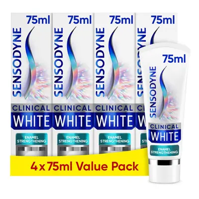 Toothpaste Clinical White, Teeth Whitening Toothpaste for Sensitive Teeth, Enamel Strengthening,