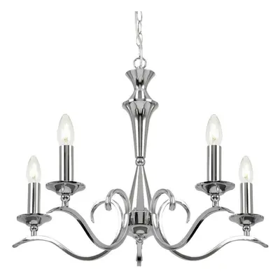 Hanging Flush Ceiling Pendant Light CHROME Chandelier Classic Lamp Bulb Holder