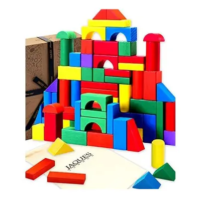 Jaques of London Wooden Building Blocks for 2 Year Olds | Kids Building Blocks for Toddlers | Wo