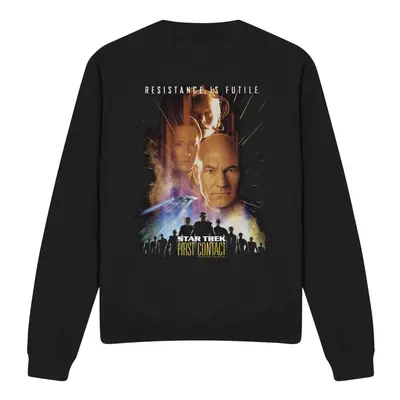 (L, Black) Star Trek Unisex Adult First Contact Sweatshirt