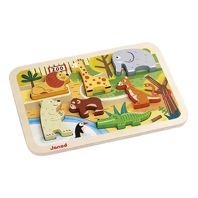 Janod Zoo Chunky Puzzle - Pieces - Ages Months+ - J07022