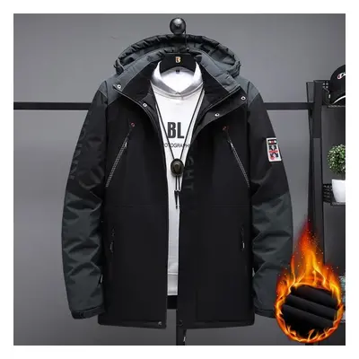 (black, M) Men&apos;s Autumn And Winter Plus Size Men&apos;s Cotton-padded Jacket, Thickened War