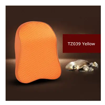 (TZ039 Yellow 1pcs) 1PCS memory foam cute car seat headrest pillow solid for the neck rest