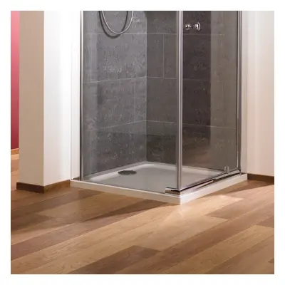 Mira Flight Shower Tray Low Profile Acrylic Stone Square 760x760mm Waste