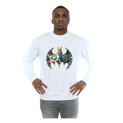 (3XL, White) DC Comics Mens Batman Comic Book Logo Sweatshirt