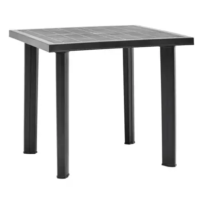 vidaXL Patio Table Anthracite 31.5""x29.5""x28.3"" Plastic