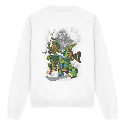 (XXL, White) Teenage Mutant Ninja Turtles Unisex Adult Shredder And Turtles Comic Sweatshirt