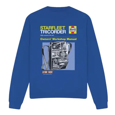 (XL, Royal Blue) Star Trek Unisex Adult Tricorder Manual Sweatshirt