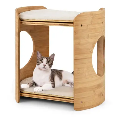 Elevated Cat Bed Cat Tower 2-Tier Cute Small Cat Tree With Cat Perch