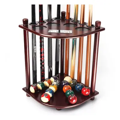 GSE Billiards Pool Stick Holder Only, Corner-Style Floor Stand Billiard Pool Cue Racks with Scor