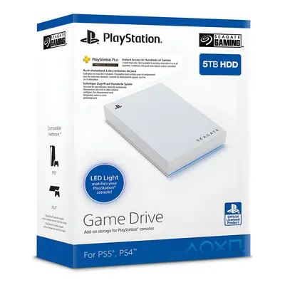 Seagate Game Drive for PS4/PS5, TB, External HDD, USB 3.0, Officially Licensed, Blue LED, incl w