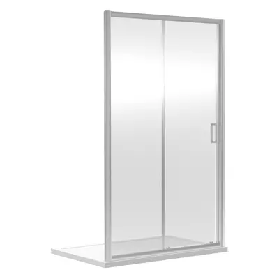 6mm Toughened Safety Glass Reversible Sliding Shower Door - 1000mm - Chrome