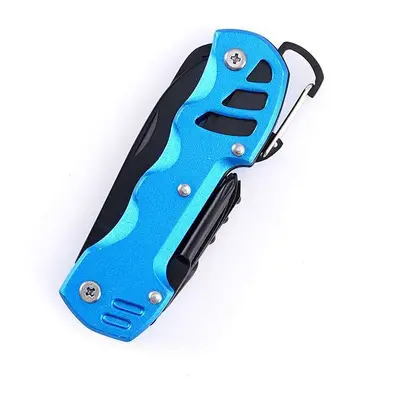 (Blue) Outdoor Multifunctional Pocket Knife Swiss Army Knife Portable Field Survival Folding Kni