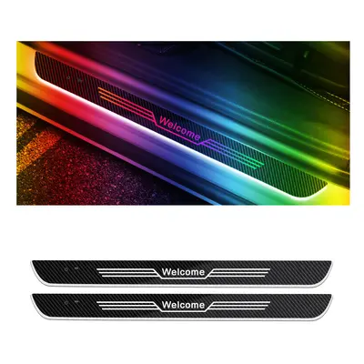 (For M-AZDA, C-Front door) New4/2 Pcs Customized Car Door Sill Light RGB Colour Car Scuff Plate 