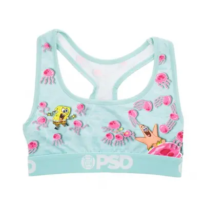 SpongeBob SquarePants 886292-medium SpongeBob SquarePants Jellyfishing PSD Sports Bra - Multi Co