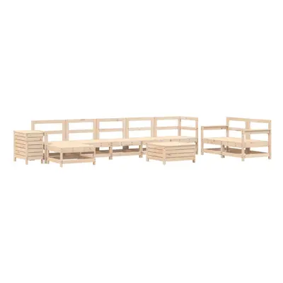 (natural pine) vidaXL Garden Sofa Set Piece Outdoor Corner Sofa Solid Wood Douglas Fir