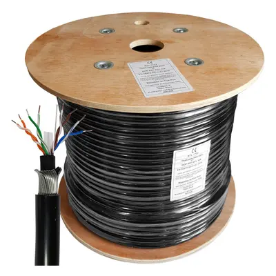 100m CAT6 SWA Steel Armoured UTP Cable Direct Burial Outdoor HDPE AWG Copper