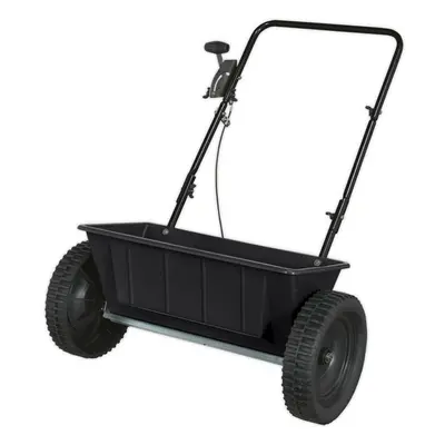 Walk Behind Drop Spreader - 27kg Capacity Hopper - Adjustable Feed System