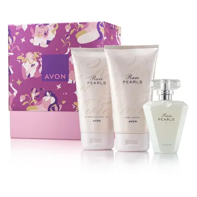 Rare Pearls Three Piece Gift Set with Rare Pearls EDP 50ml, Body Lotion 150ml and Shower Gel 150