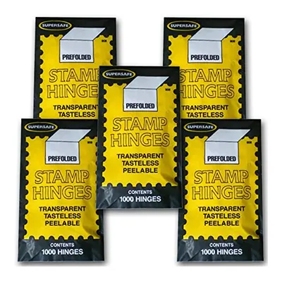 Supersafe Stamp Hinges FIVE Pack -- Total of Hinges