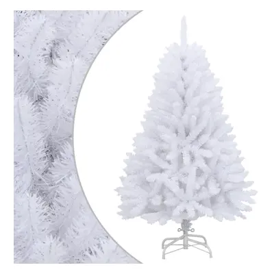 vidaXL Artificial Hinged Christmas Tree with Stand White 47.2