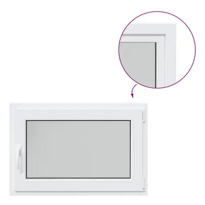 vidaXL Basement Window RISOR 90x70 cm Tilt&Turn DIN Right White egress window