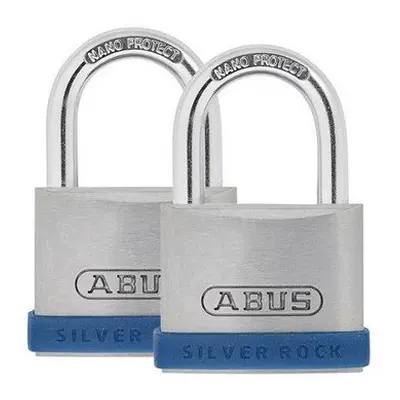 ABUS Mechanical 40mm Silver Rock Padlock Twin Pack