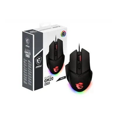 MSI CLUTCH GM20 ELITE DPI Optical Sensor, buttons, Dual-Zone RGB, Ergonomic, OMRON Switch with 2