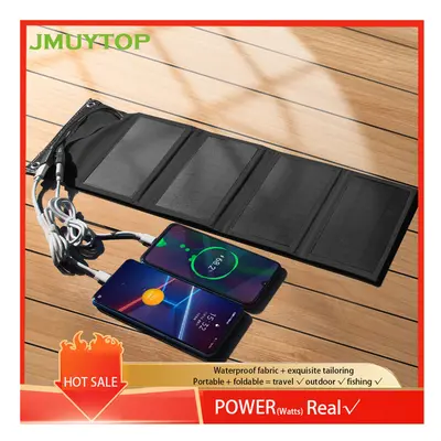 (add 6in1 cable...) Foldable usb 5v solar panels battery 15W power bank For lights cells phone i