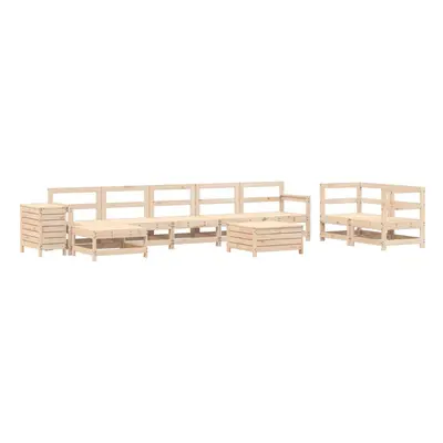 vidaXL Garden Sofa Set Piece Outdoor Sofa Set Corner Sofa Solid Wood Pine