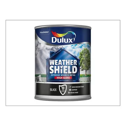 Dulux Weathershield Exterior Gloss Black 750ml