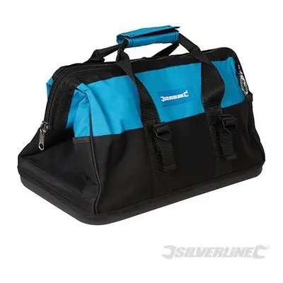 Silverline Tool Bag Hard Base Wide Mouth x x 300mm - 406 - tool x bag hard wide base mouth silve