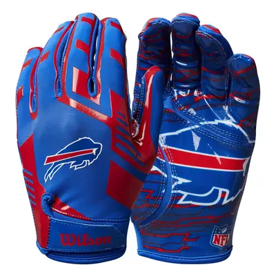 WILSON NFL Stretch Fit Football gloves - Buffalo- Adult (WTF9326BF)