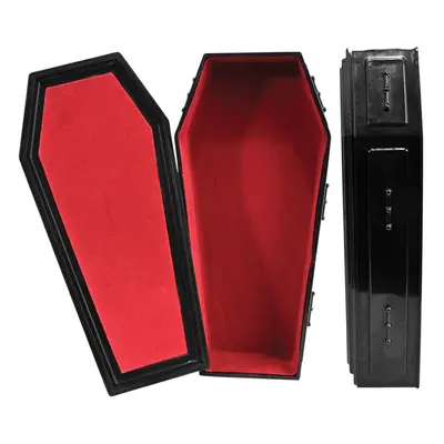 Black Plastic Toy Coffin for Wrestling Action Figures