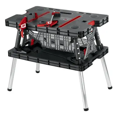 Keter Folding Worktable with Adjustable Height and Clamps