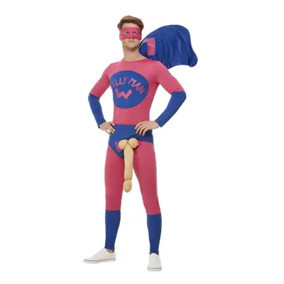 Mens Willyman Superhero Fancy Dress Costume (Large)