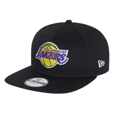 (S/M, Black) New Era Los Angeles Lakers 9FIFTY Adjustable Snapback Cap Hat - Black