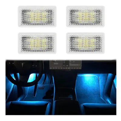 (12PCS, Ice Blue) For Tesla Model Y X Ultra-bright Interior LED Lighting Bulbs Kit Accessories