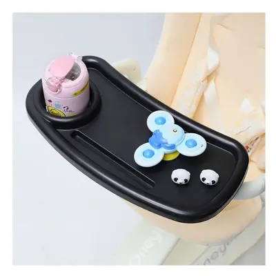 (black) Universal Baby Stroller Snack Tray Childrens Cart Pram Dinner Table Milk Bottle Cup And 