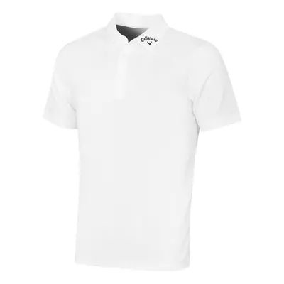 (XXL, Bright White) Callaway Golf Mens Ace Micro Texture OptiDri SwingTech Polo Shirt