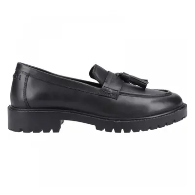 (13 (Children's), Black) Abigail Junior Black Girls Slip On School Shoes