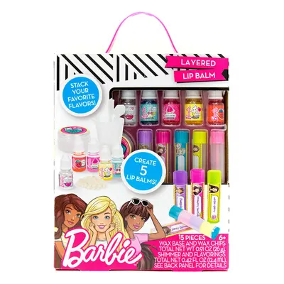 Barbie Make Your Own Layered Lip Balm Kit by Horizon Group USA, DIY Custom Lip balms by Mixing F