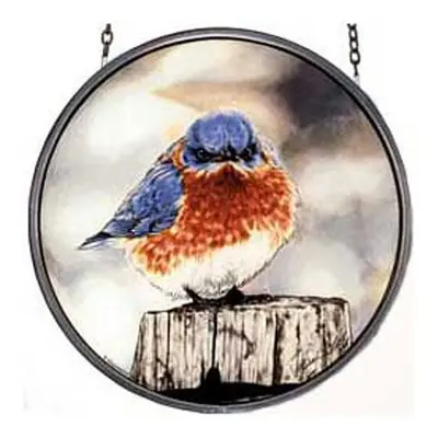 MI Hummel/Glassmasters 6-1/2-Inch Mad Bluebird Stained Glass Suncatcher