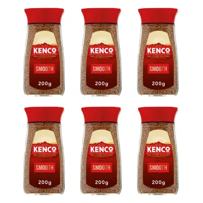 Kenco Smooth Instant Coffee 200g (Pack of Jars, Total 1.2kg)