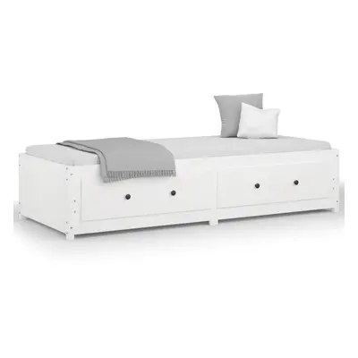 (White, x cm) vidaXL Day Bed Wooden Sofa Bed Sleeper Sofa Occasional Bed Solid Wood Pine