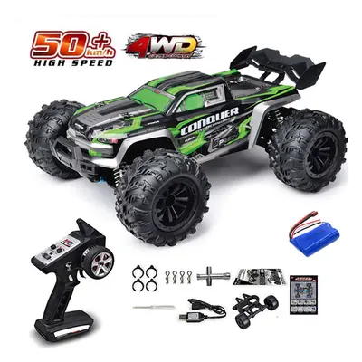 (16102-Green-1B) 1:16 75KM/H or 50KM/H 4WD RC Car with LED Remote Control Cars High Speed Drift 