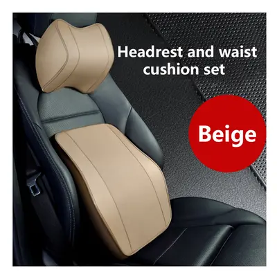 (1 Set C) Car Pillow Headrest Neck Rest Head Support Cushion Car Breathable Memory