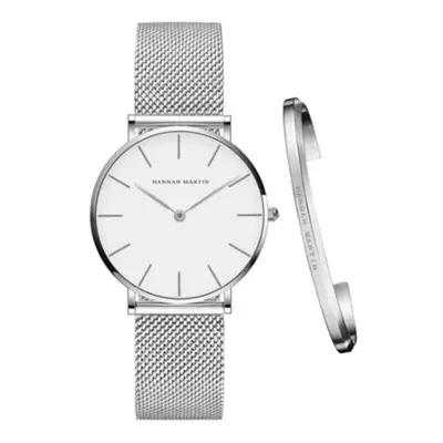 (silver) Hannah Martin Women Quartz Watches Bracelet Japan Top Luxury Brand Ladies Fashion Casua