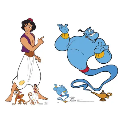 Aladdin and Genie from Aladdin Classic Disney Cardboard Cutout / Standee - Set of